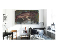 Wild Boars In The Water by Franz Marc