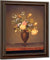 Wildflowers In A Brown Vase By Martin Johnson Heade