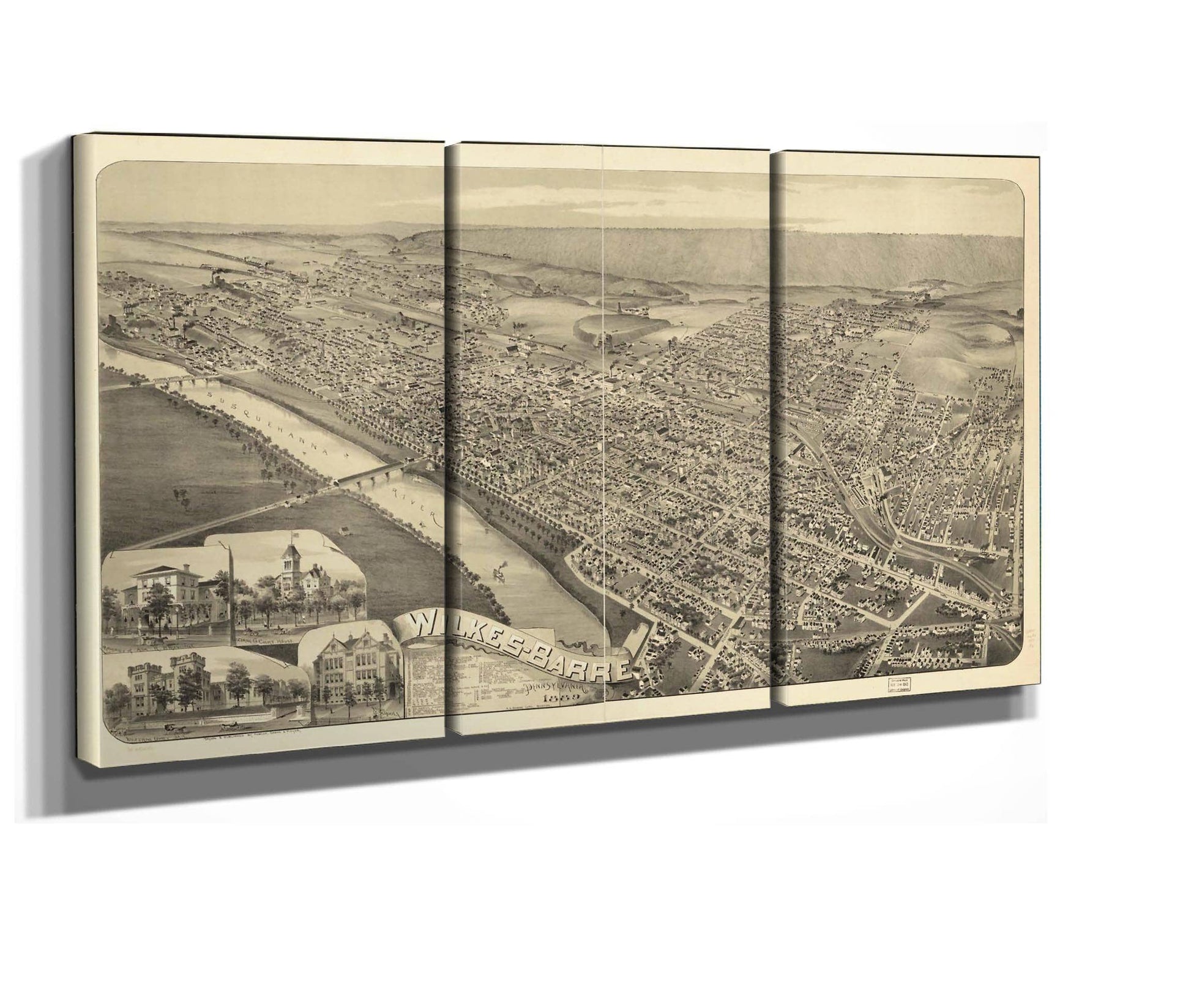 Wilkes Barre Pennsylvania 1889  State Of Pennsylvania