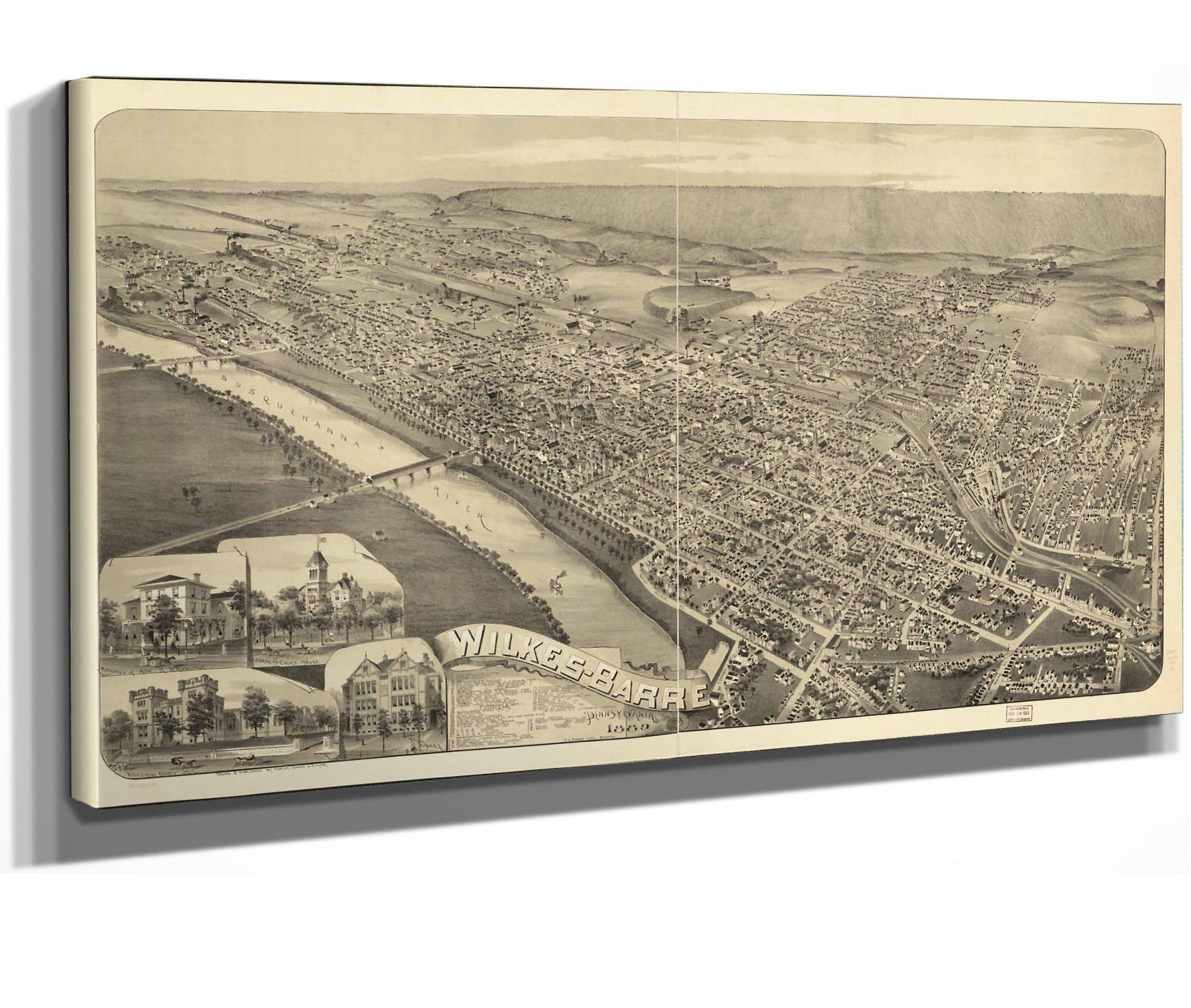 Wilkes Barre Pennsylvania 1889  State Of Pennsylvania