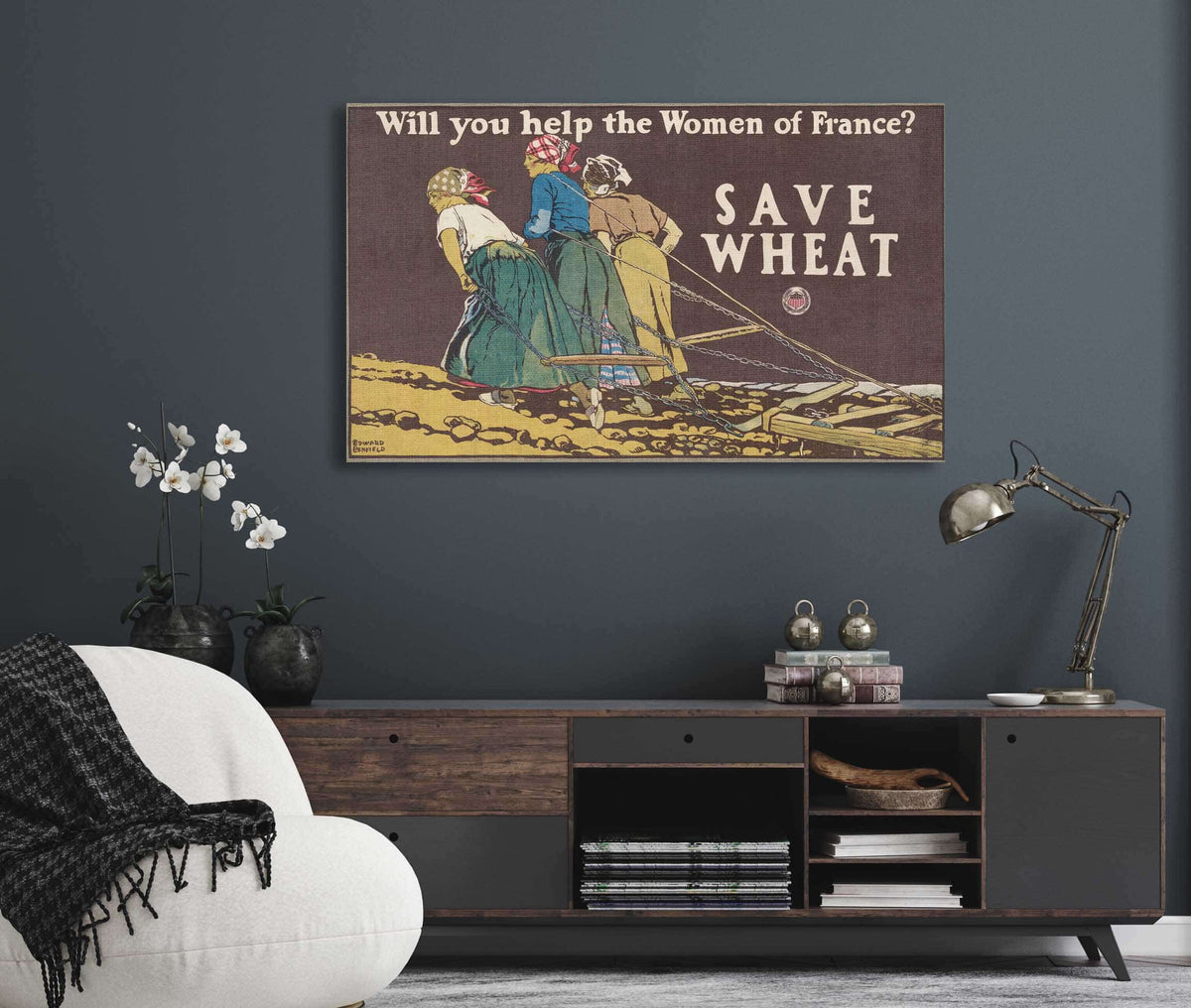 Will You Help The Women Of France Save Wheat by Edward Penfield