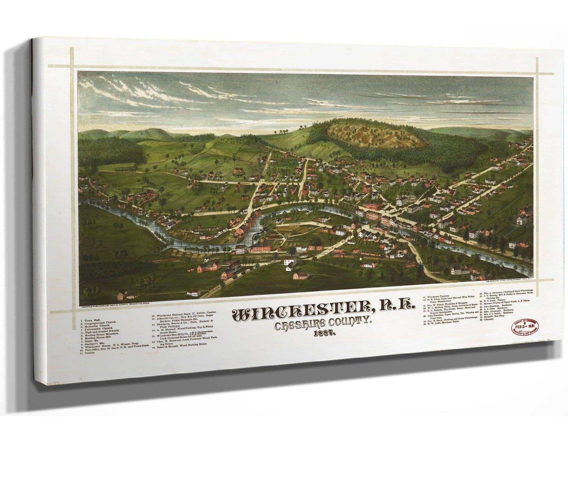 Winchester Nh Cheshire County 1887  State Of New Hampshire