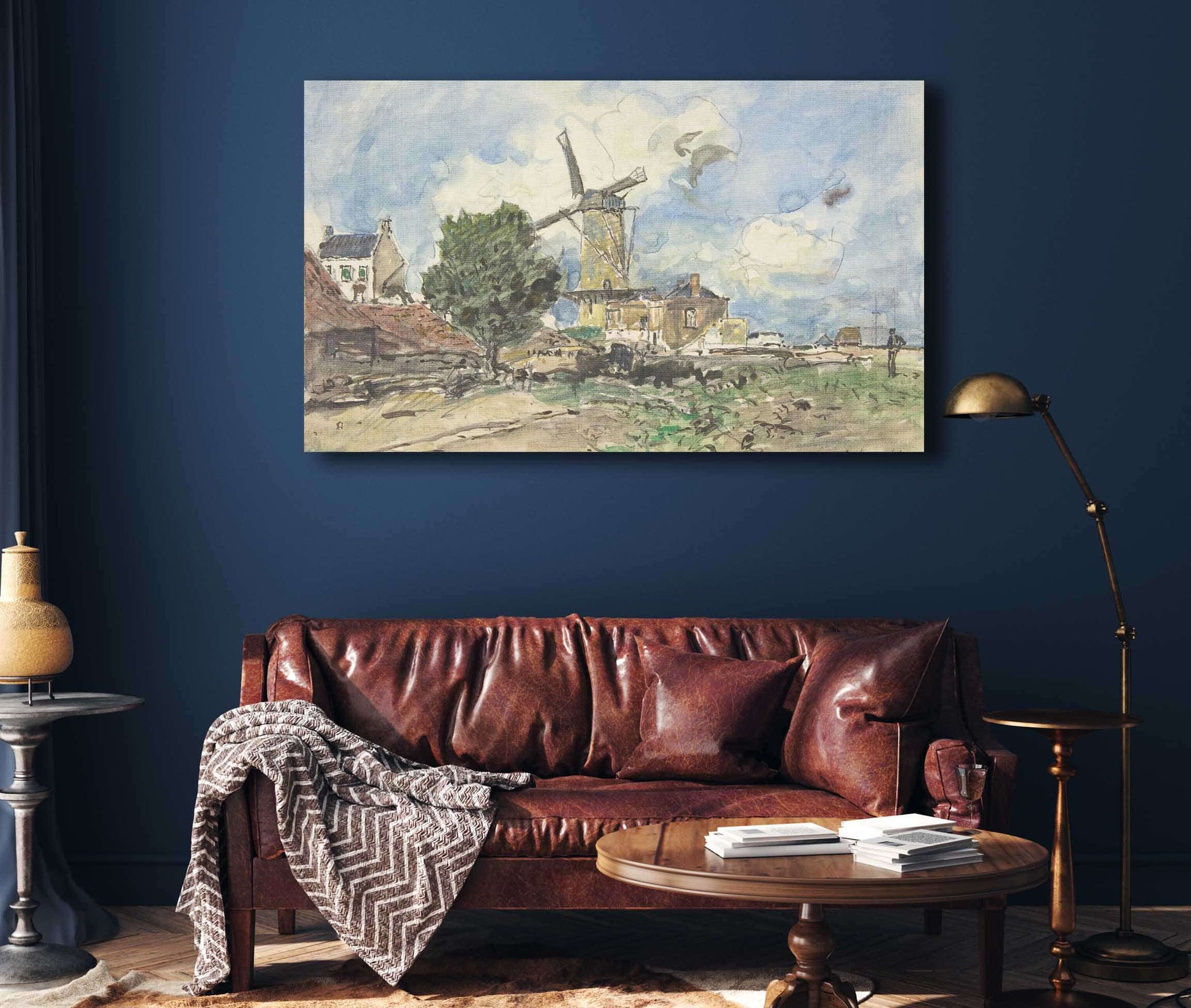 Wind Mill At Antwerp by Johan Barthold Jongkind