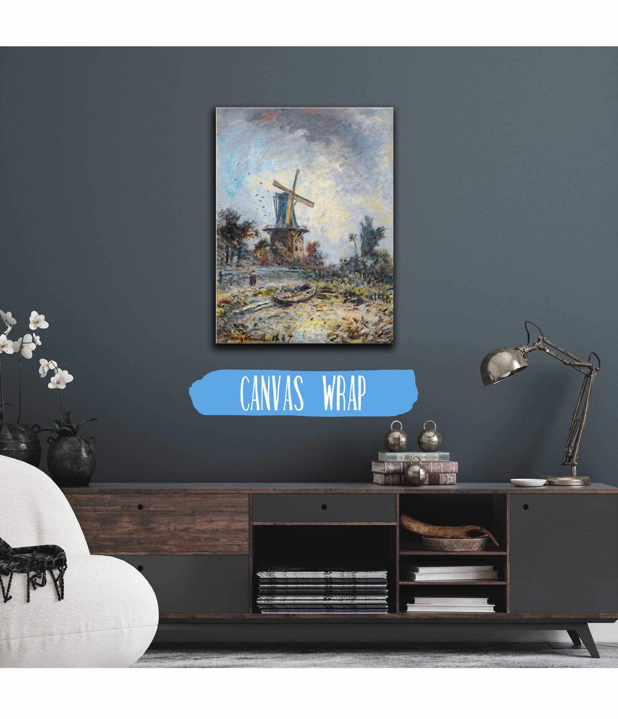 Windmill In Dordrecht by Johan Barthold Jongkind