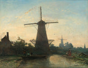 Windmills Near Rotterdam by Johan Barthold Jongkind