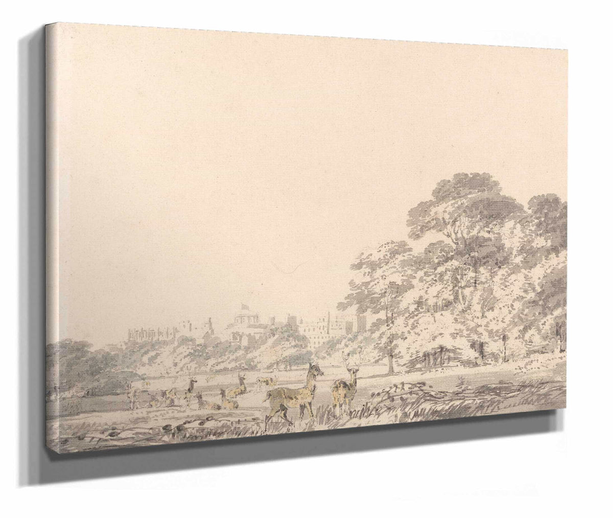 Windsor Castle And Park With Deer by Joseph Mallord William Turner