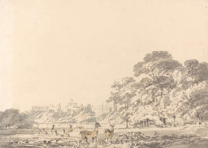 Windsor Castle And Park With Deer by Joseph Mallord William Turner