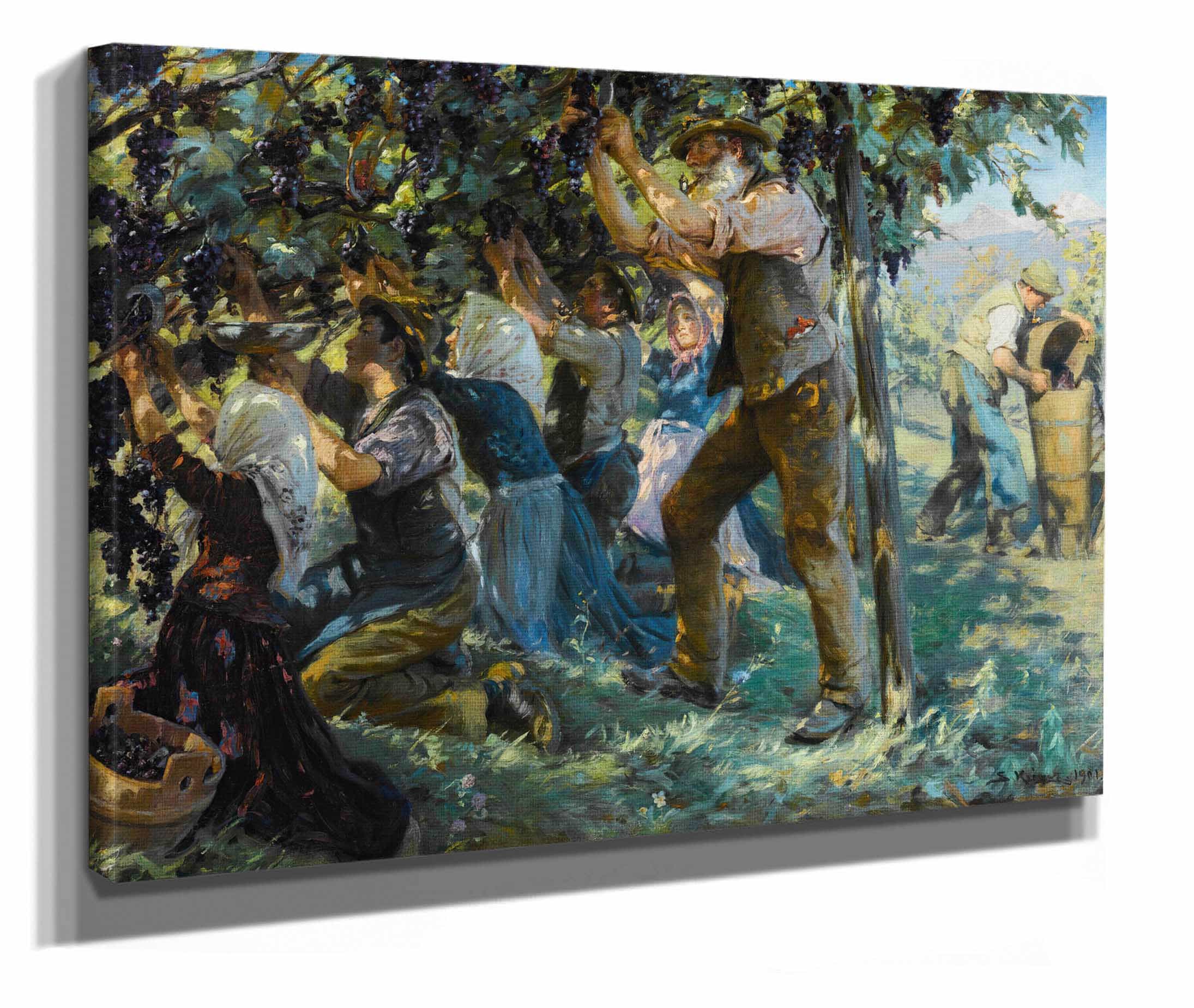 Wine Harvest In The Tyrol by Peder Severin Kroyer