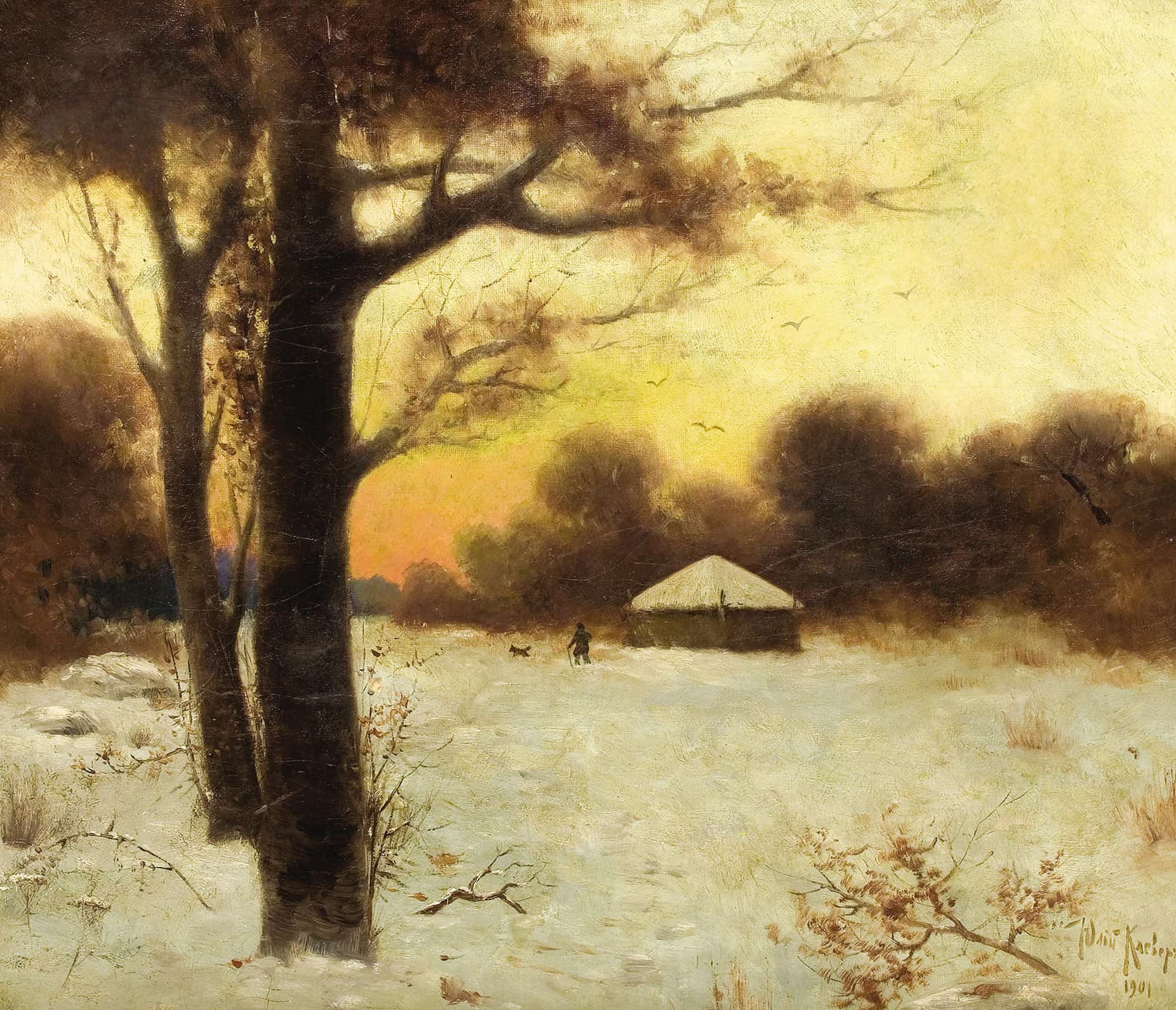 Winter Cottage by Julius Sergius Klever