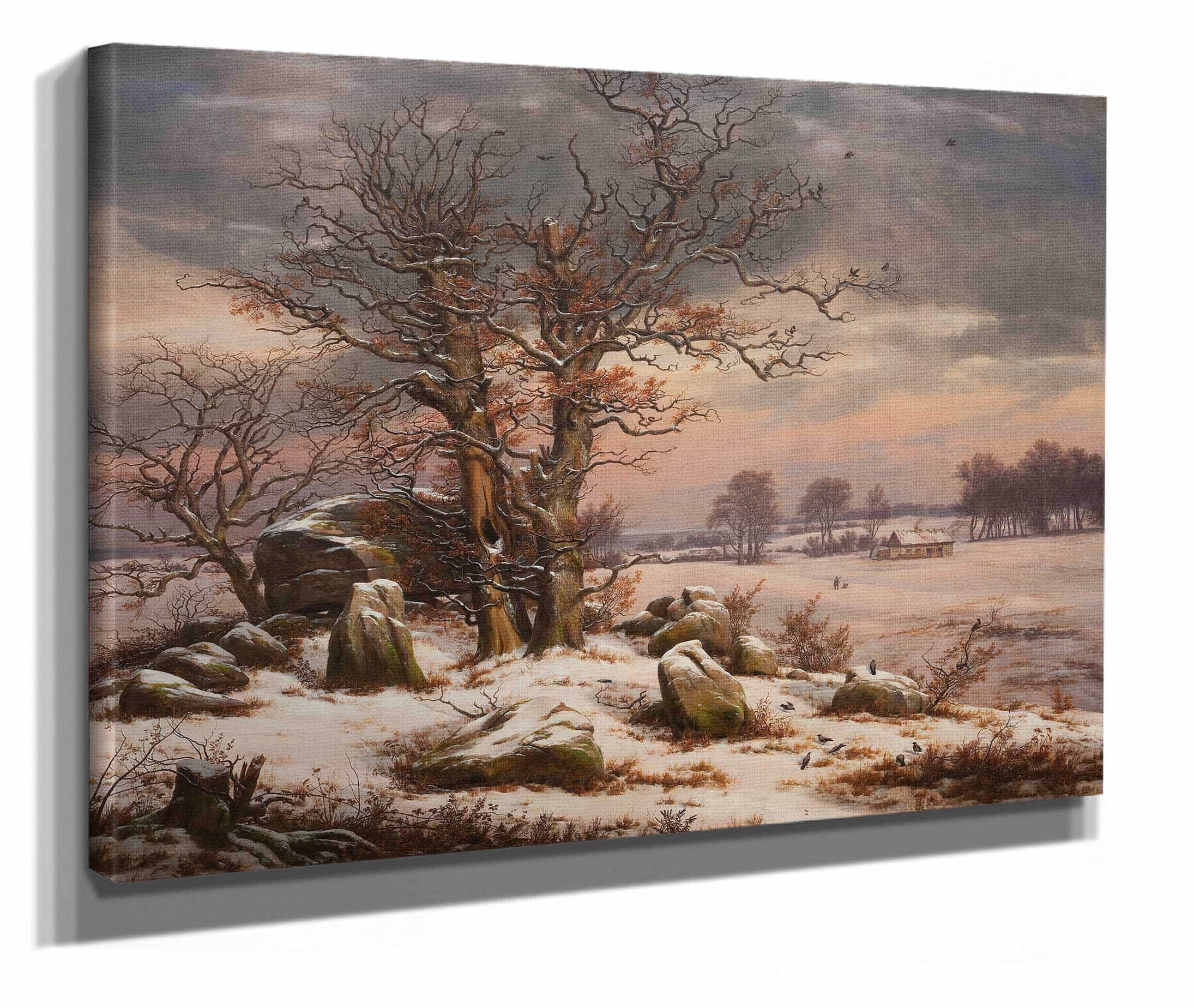 Winter Landscape Near Vordingborg Denmark by Johan Christian Dahl