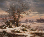 Winter Landscape Near Vordingborg Denmark by Johan Christian Dahl