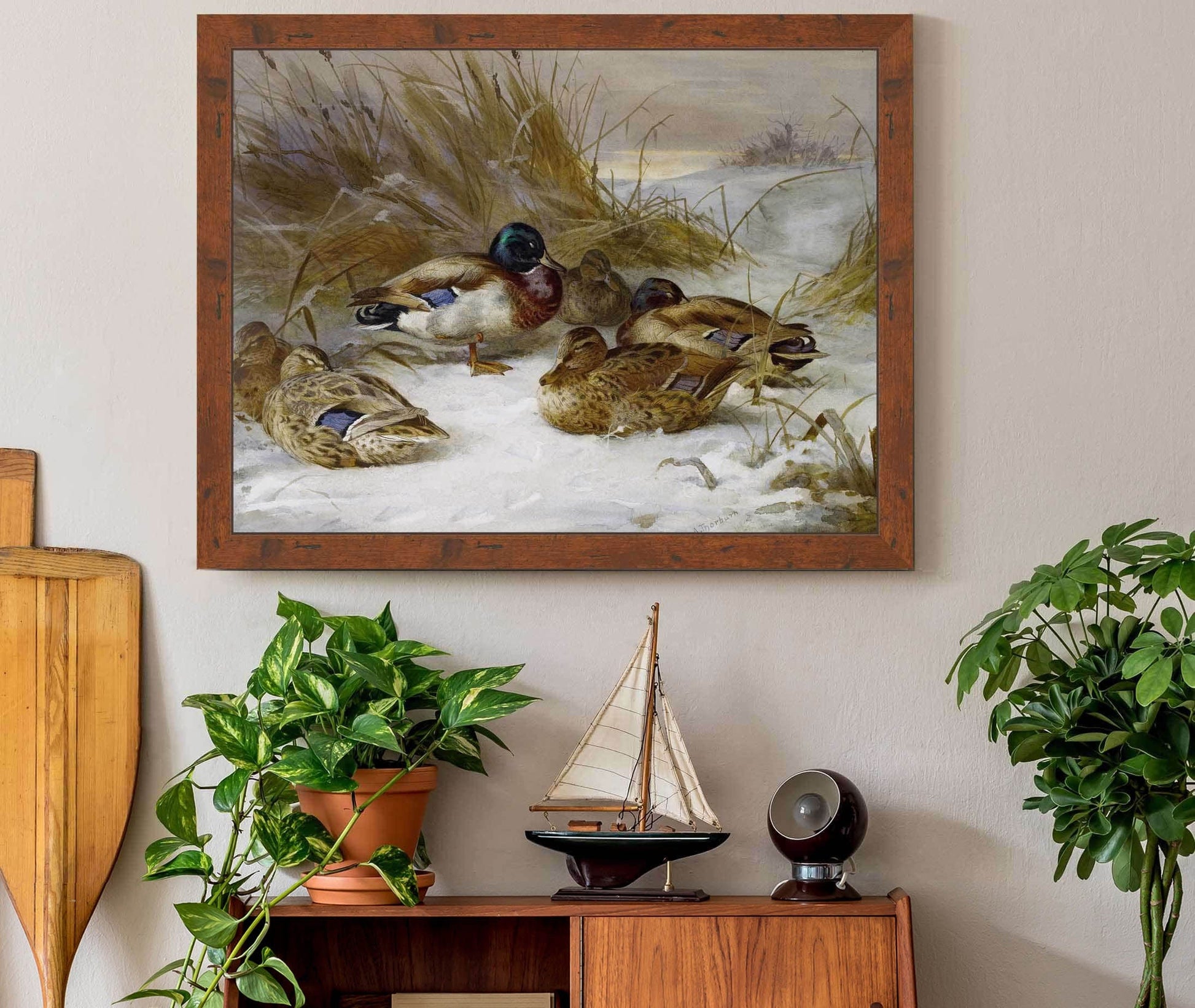 Winter Landscape With Mallard by Archibald Thorburn