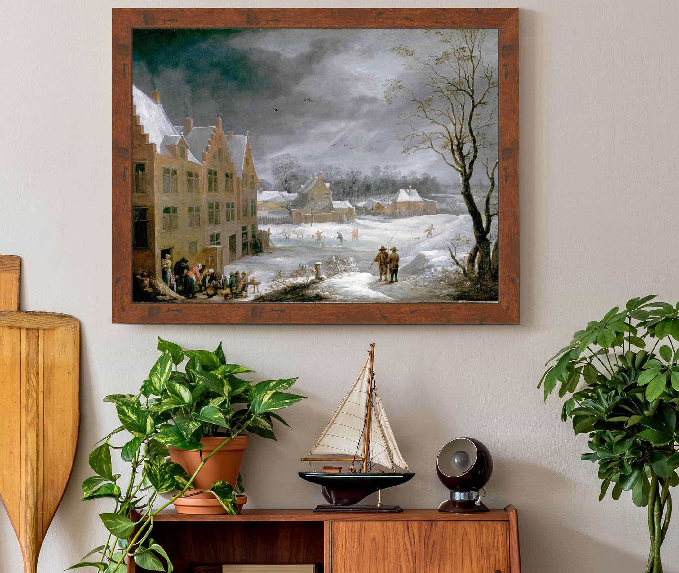 Winter Scene With A Man Killing A Pig by David Teniers The Younger