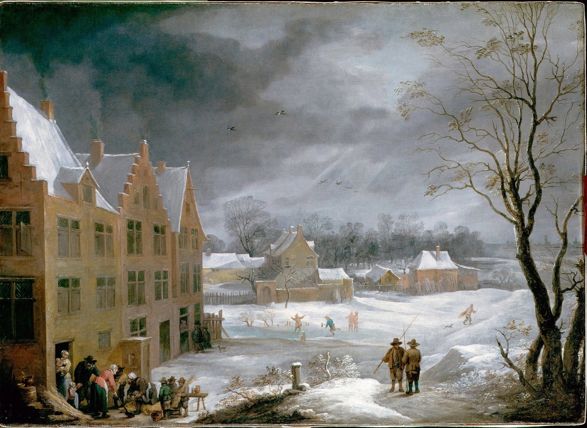 Winter Scene With A Man Killing A Pig by David Teniers The Younger