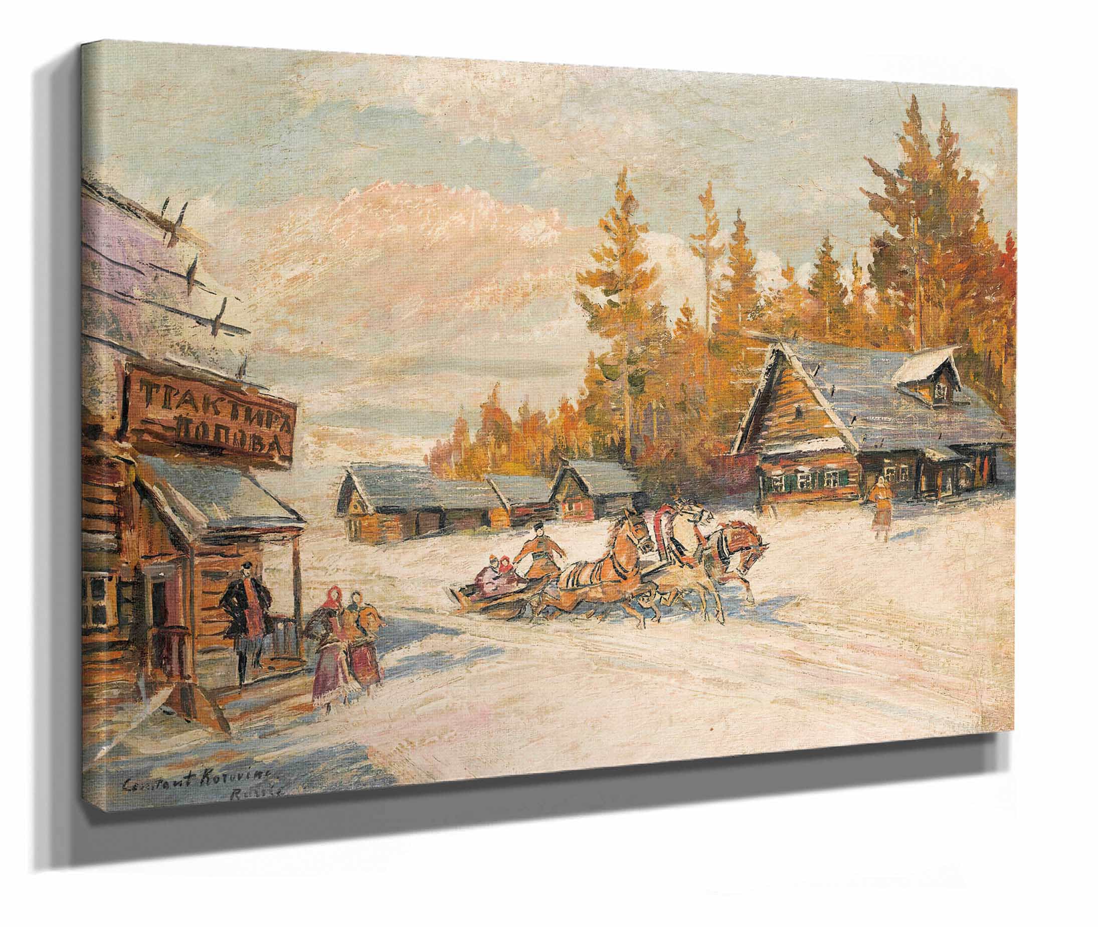 Winter Sleigh Ride by Konstantin Alexeevich Korovin