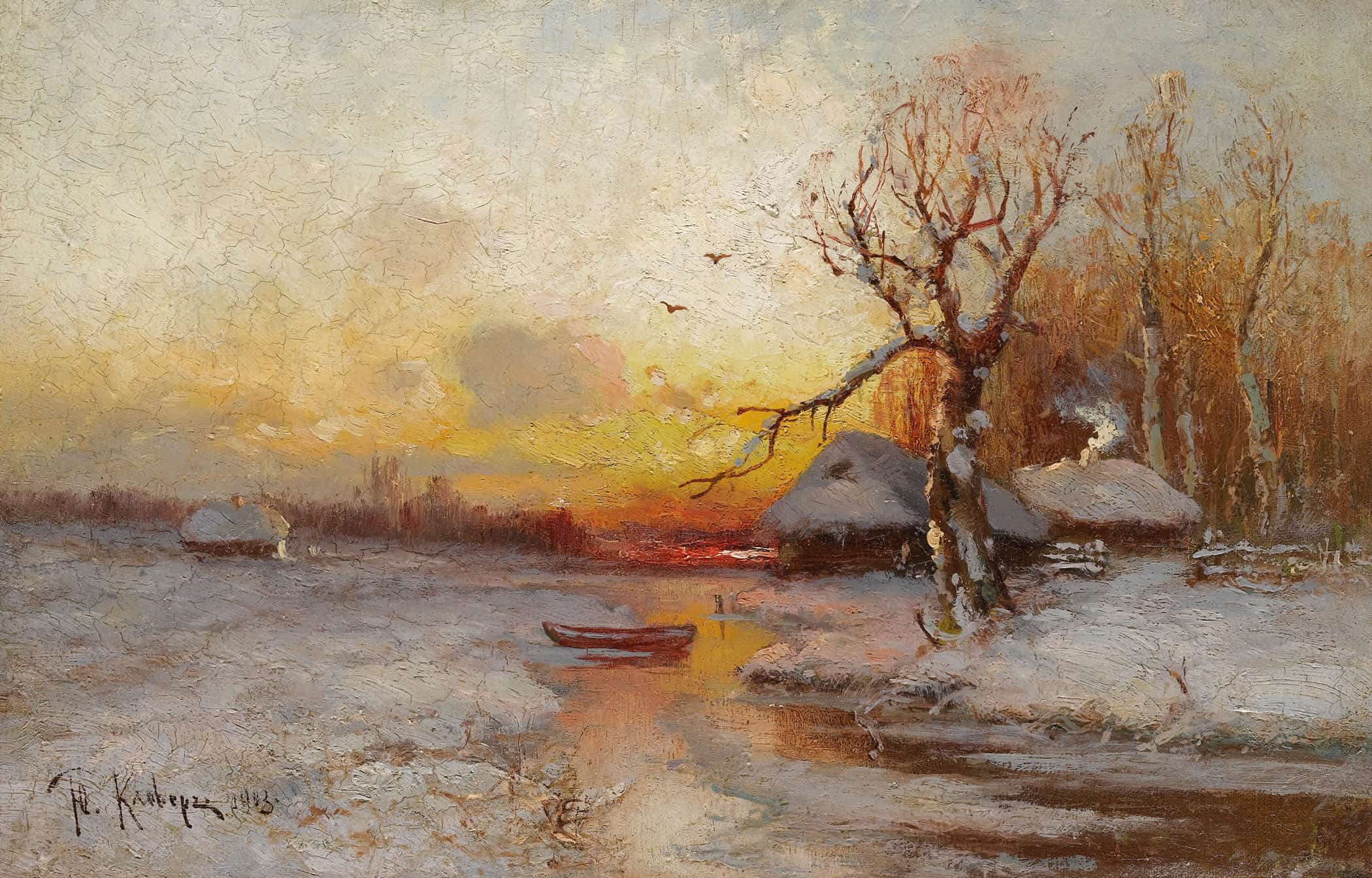 Winter Sunset by Julius Sergius Klever