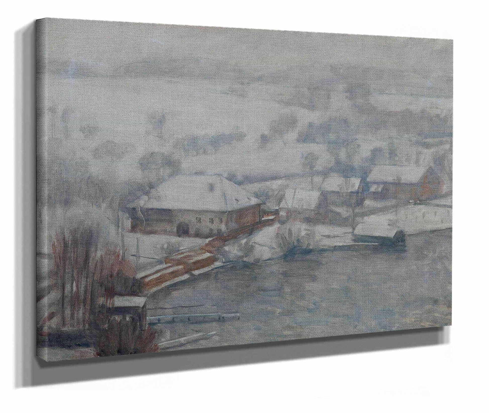 Winterlandschaft Am Attersee by Walther Gamerith