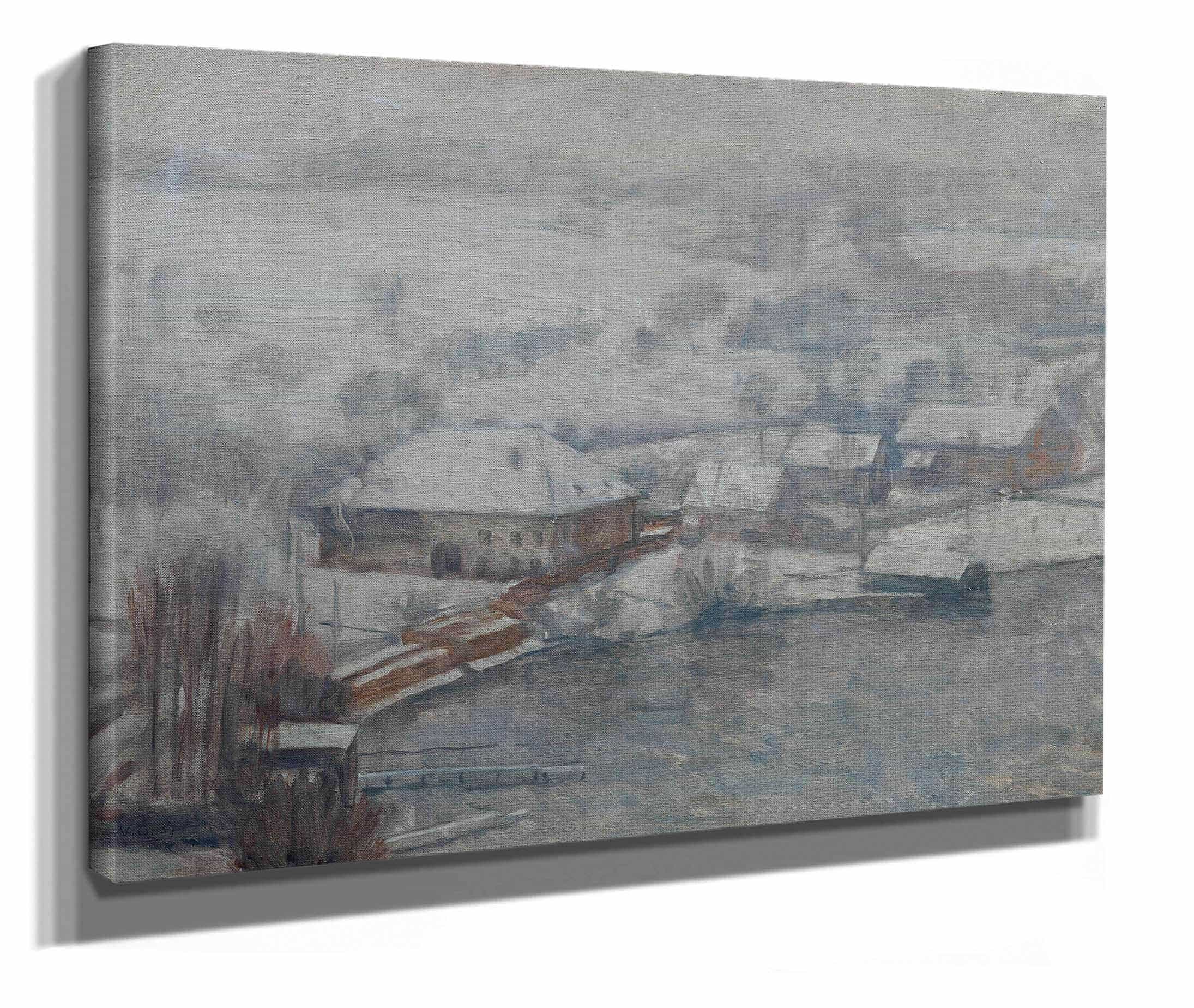 Winterlandschaft Am Attersee by Walther Gamerith