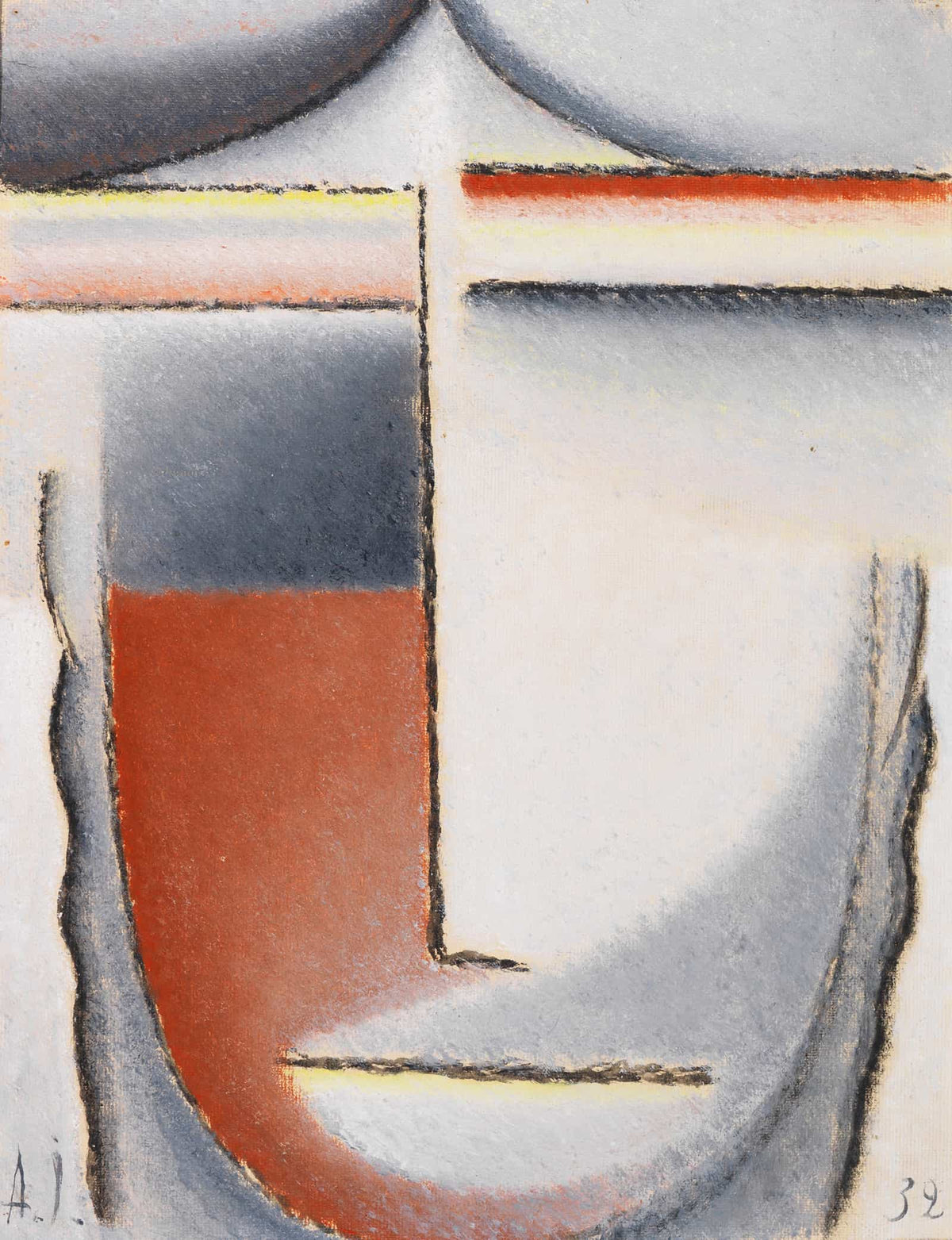 Winterstimmung Abstrakter Kopf by Alexej Von Jawlensky