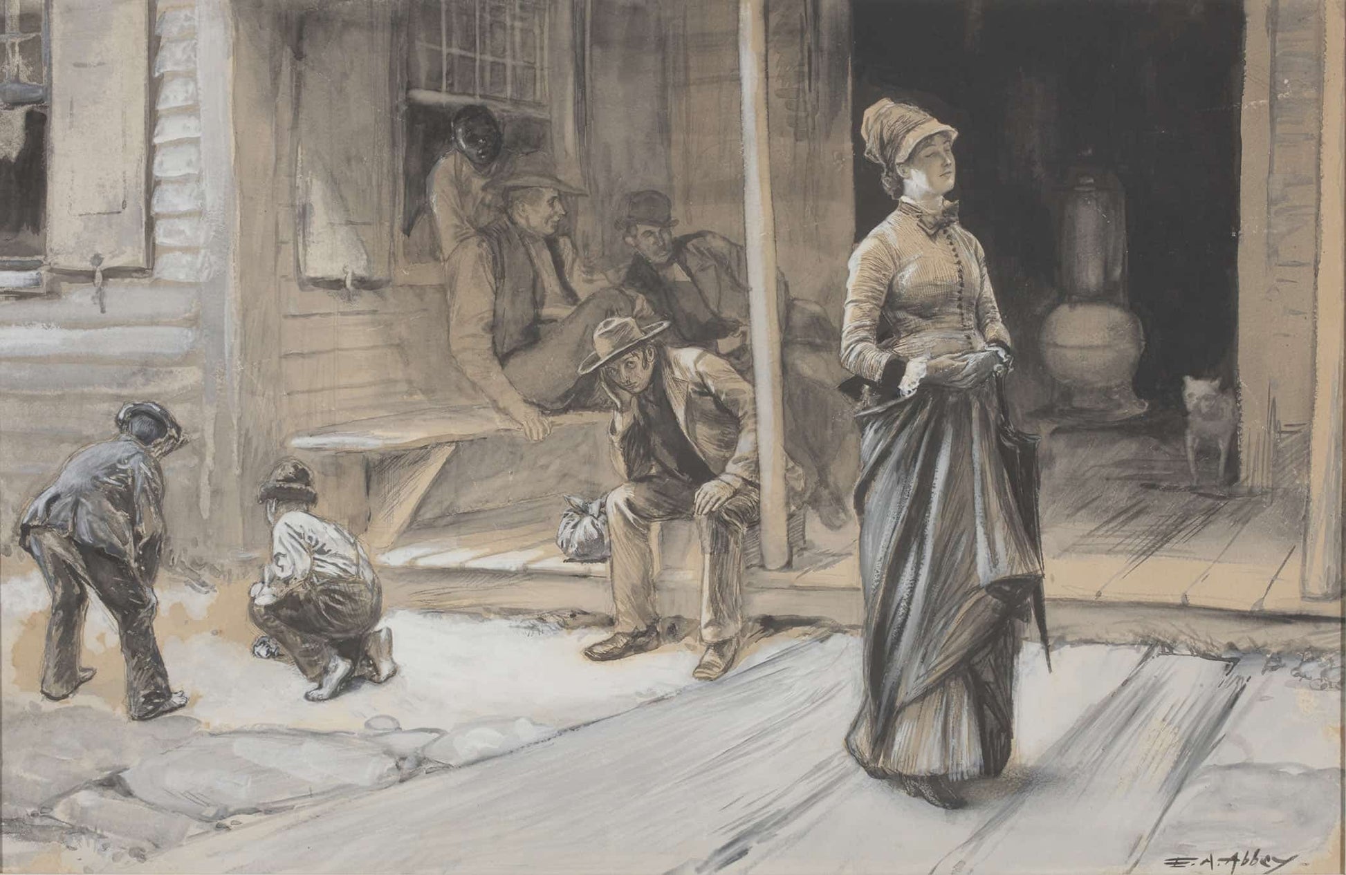 With Pride Upon Her Brow by Edwin Austin Abbey