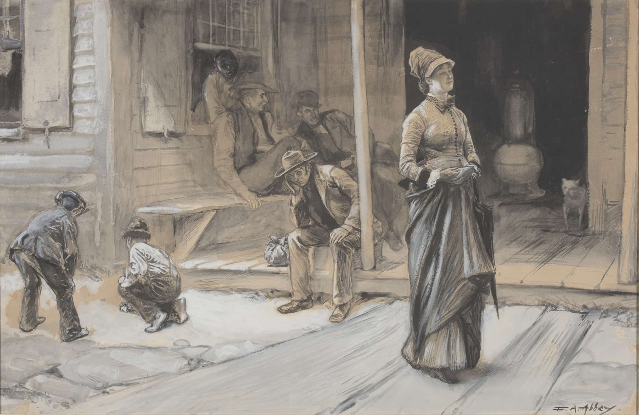 With Pride Upon Her Brow by Edwin Austin Abbey