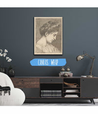 Woman Adjusting A Ribbon In Her Hair by Angelica Kauffmann