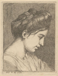 Woman Adjusting A Ribbon In Her Hair by Angelica Kauffmann