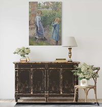 Woman And Child At The Well by Camille Pissarro