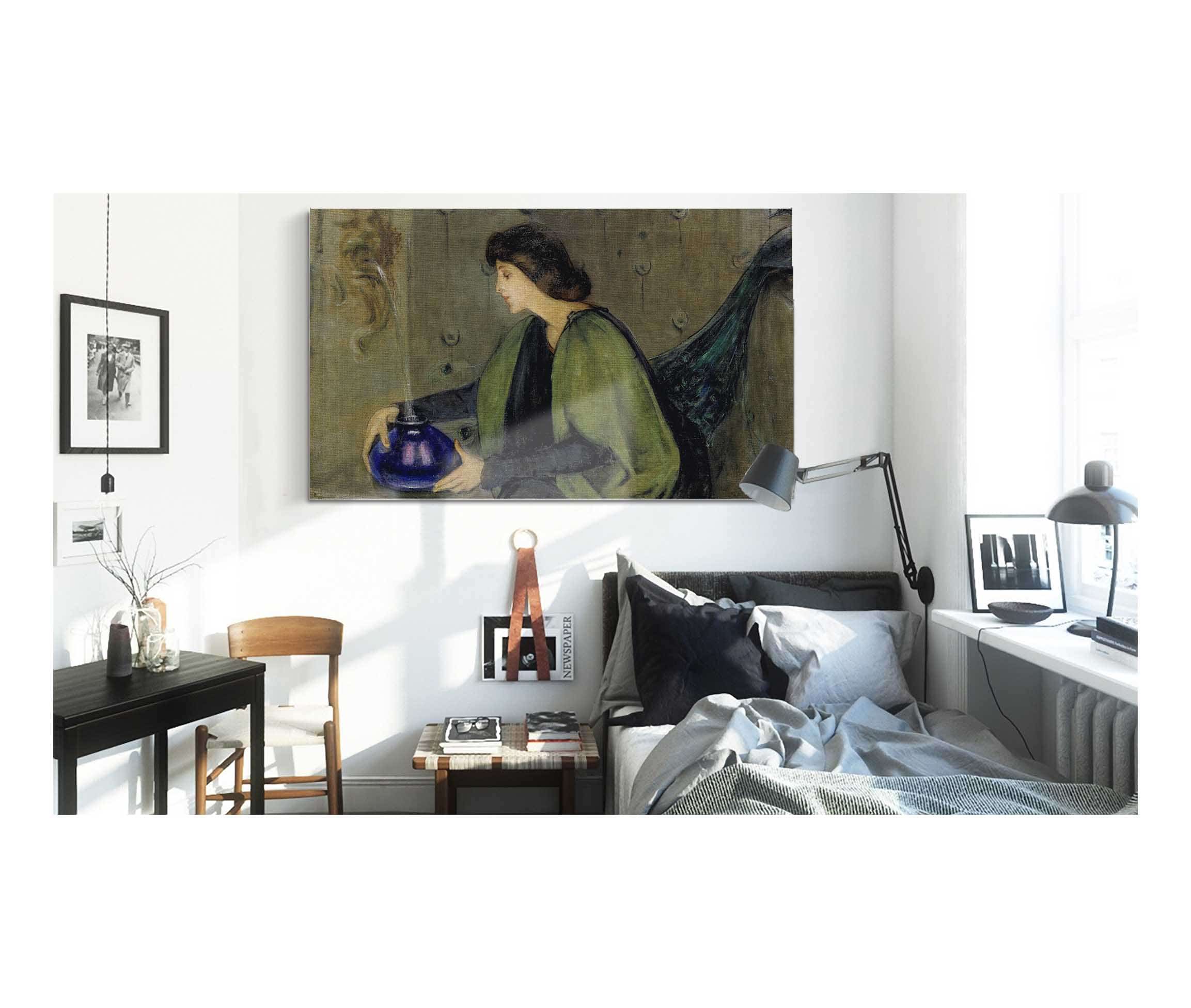 Woman And Peacock By Alice Pike Barney