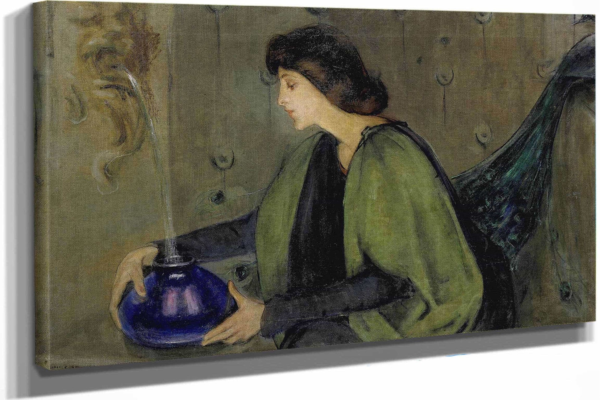 Woman And Peacock By Alice Pike Barney
