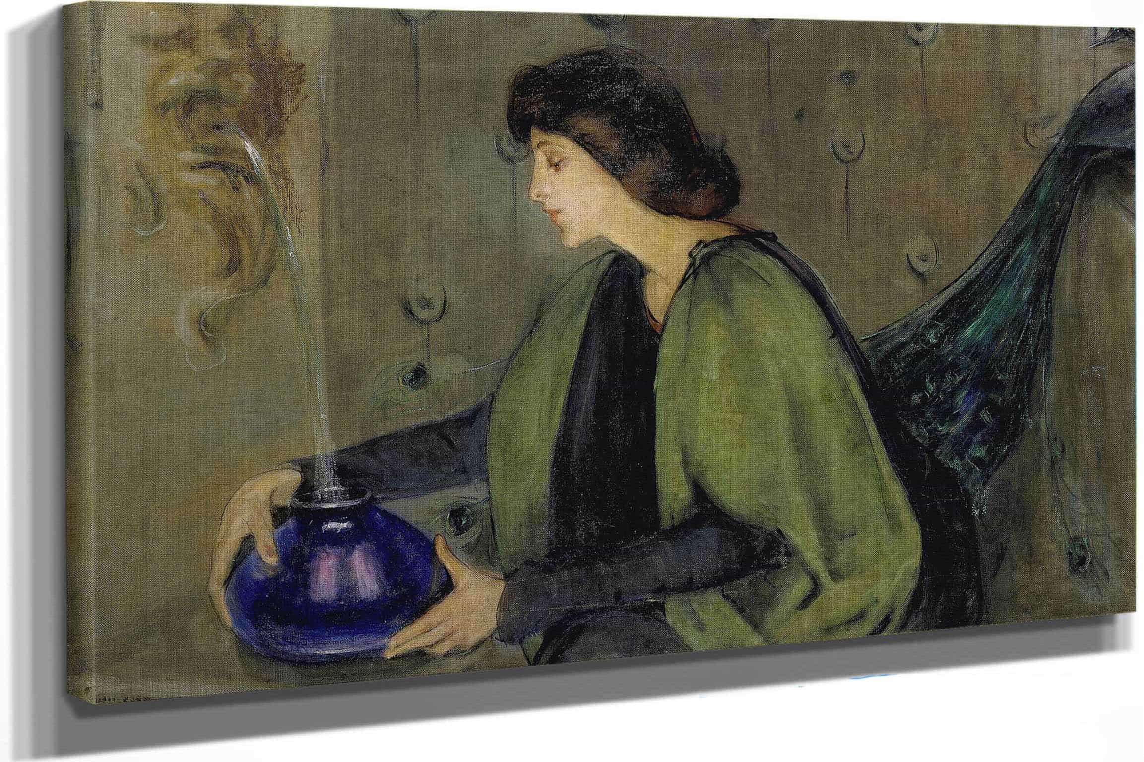 Woman And Peacock By Alice Pike Barney