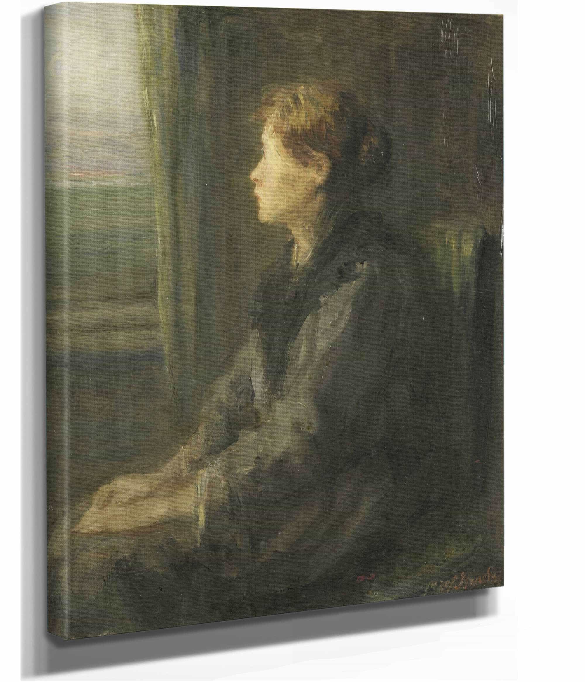 Woman At A Window  by Jozef Israels