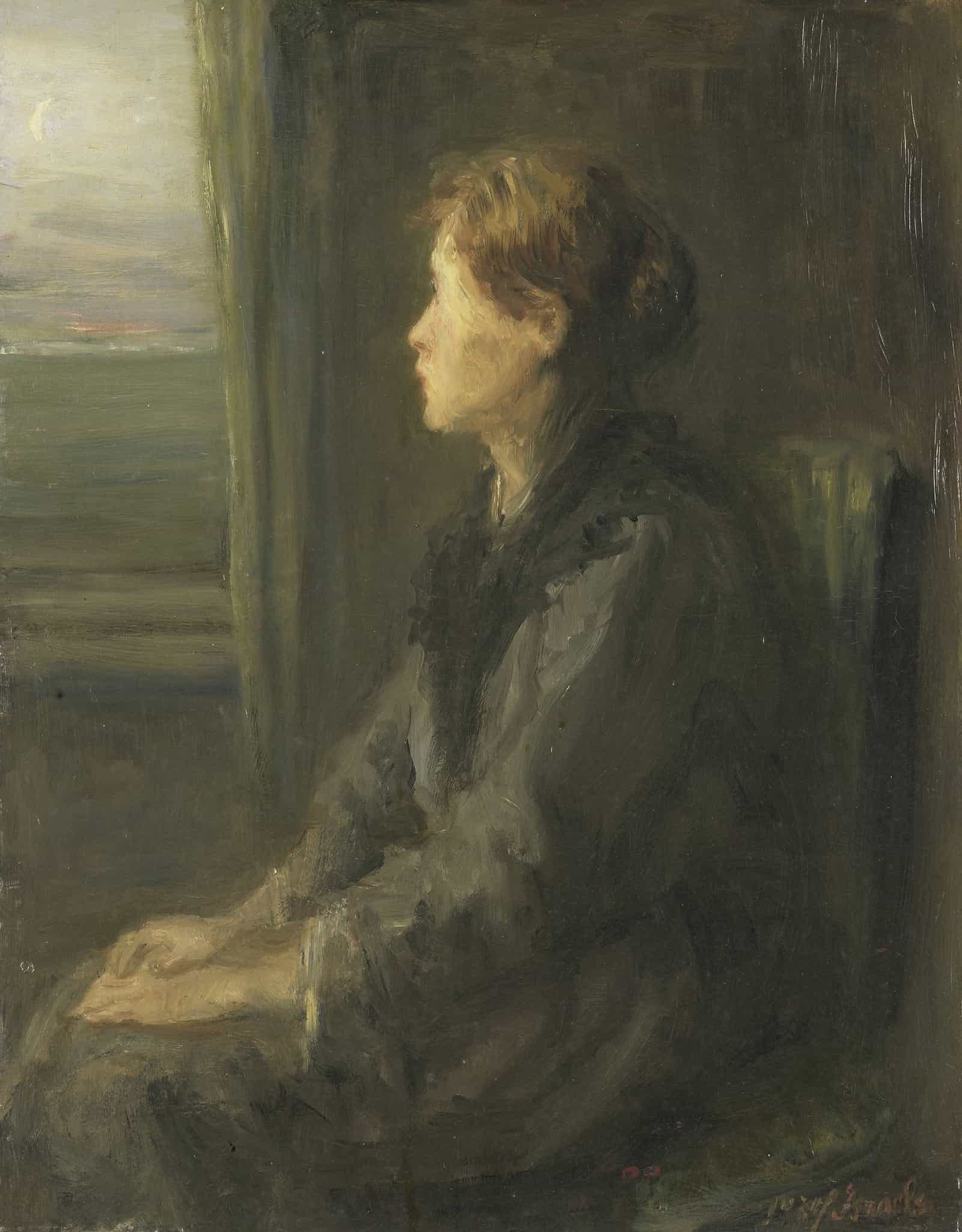 Woman At A Window  by Jozef Israels