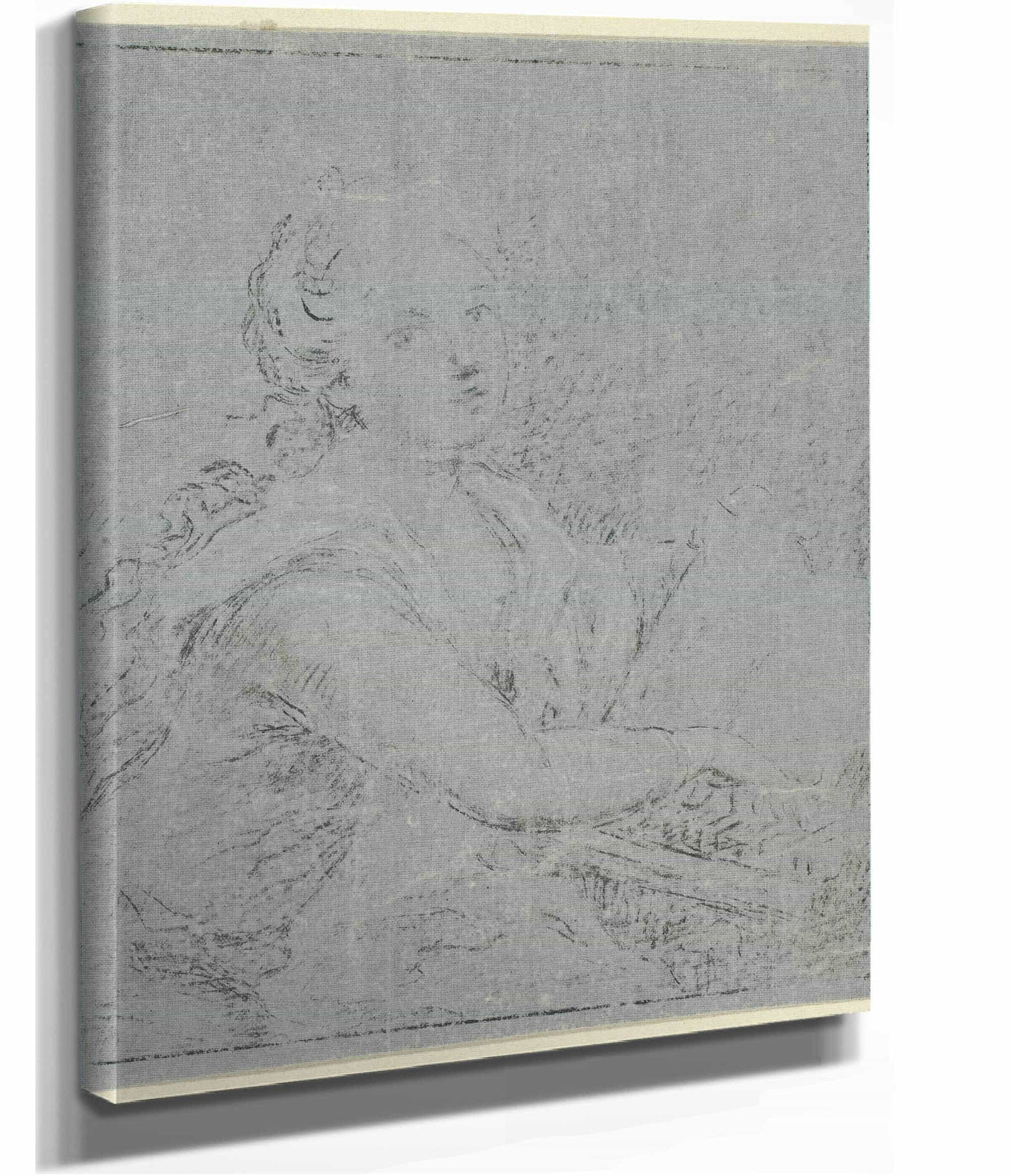Woman At Spinet by Angelica Kauffmann