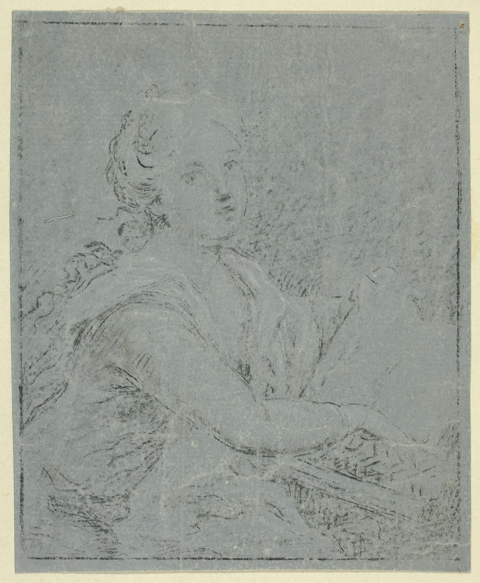 Woman At Spinet by Angelica Kauffmann