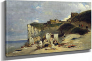 Woman Bath In Dieppe I by Carl Spitzweg