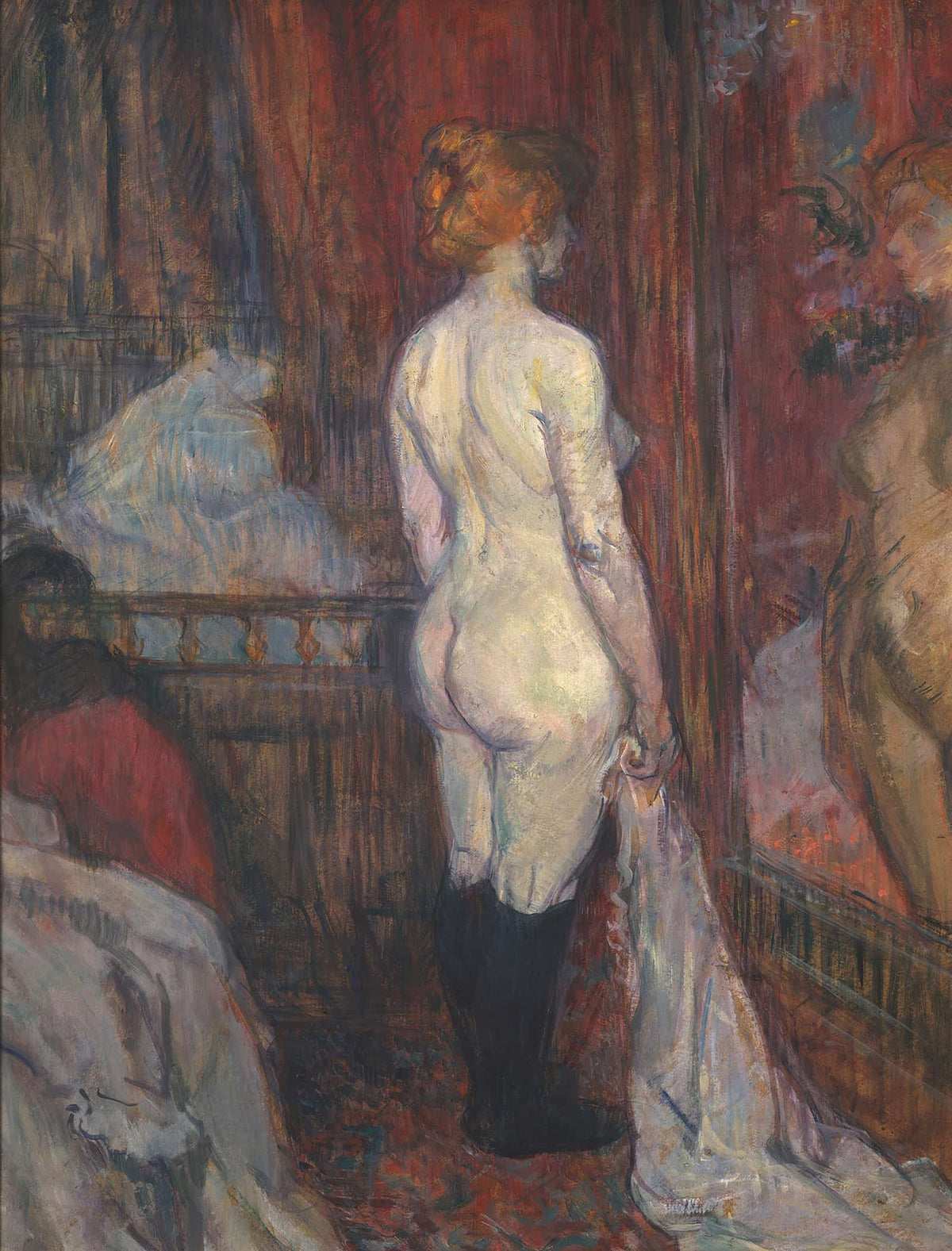 Woman Before A Mirror by Henri De Toulouse Lautrec