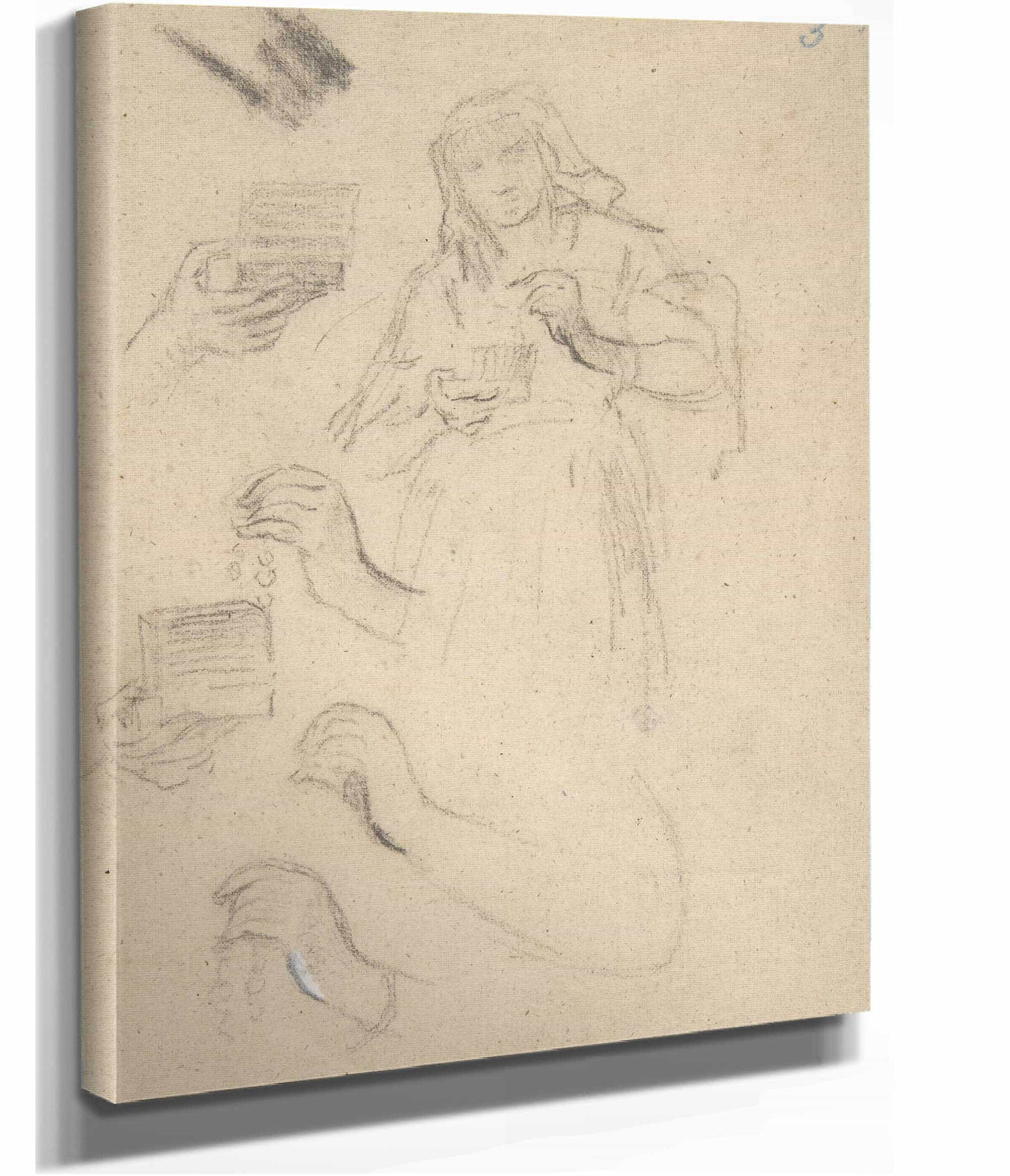 Woman Holding An Open Jewelry Box   by Narcisse Virgile Diaz De La Pena