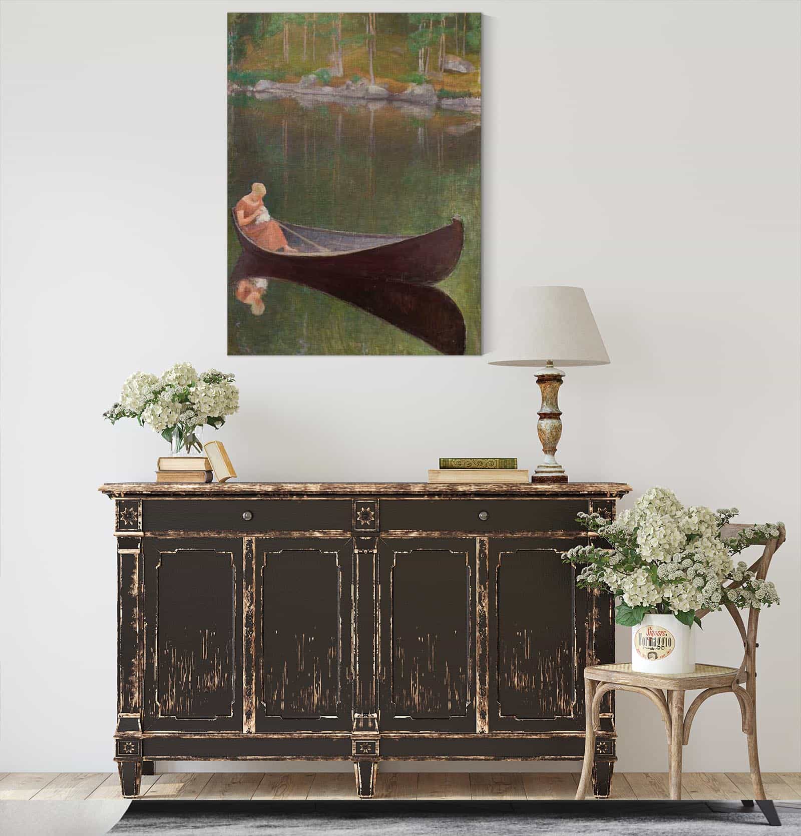 Woman In A Boat by Pekka Halonen