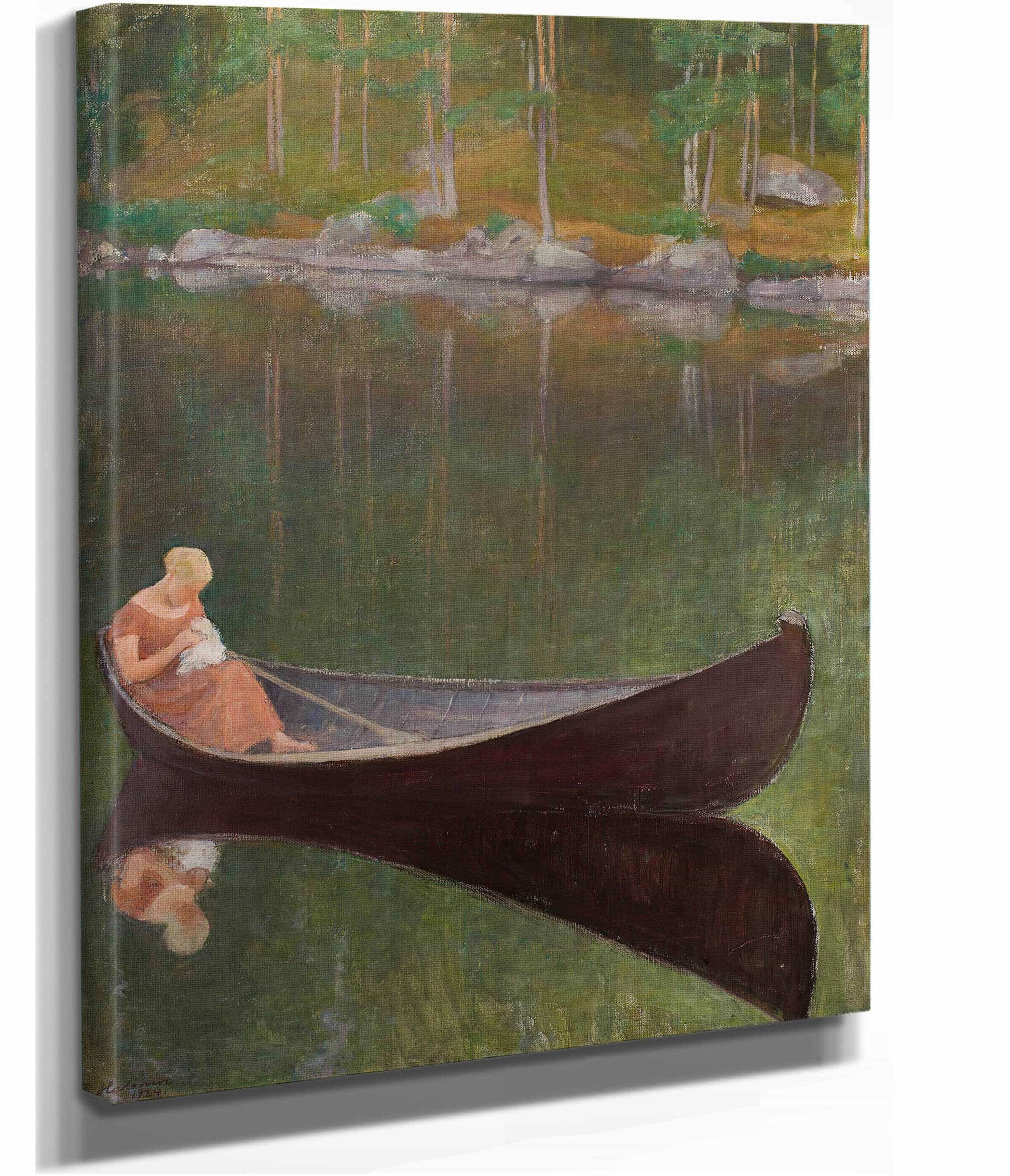 Woman In A Boat by Pekka Halonen
