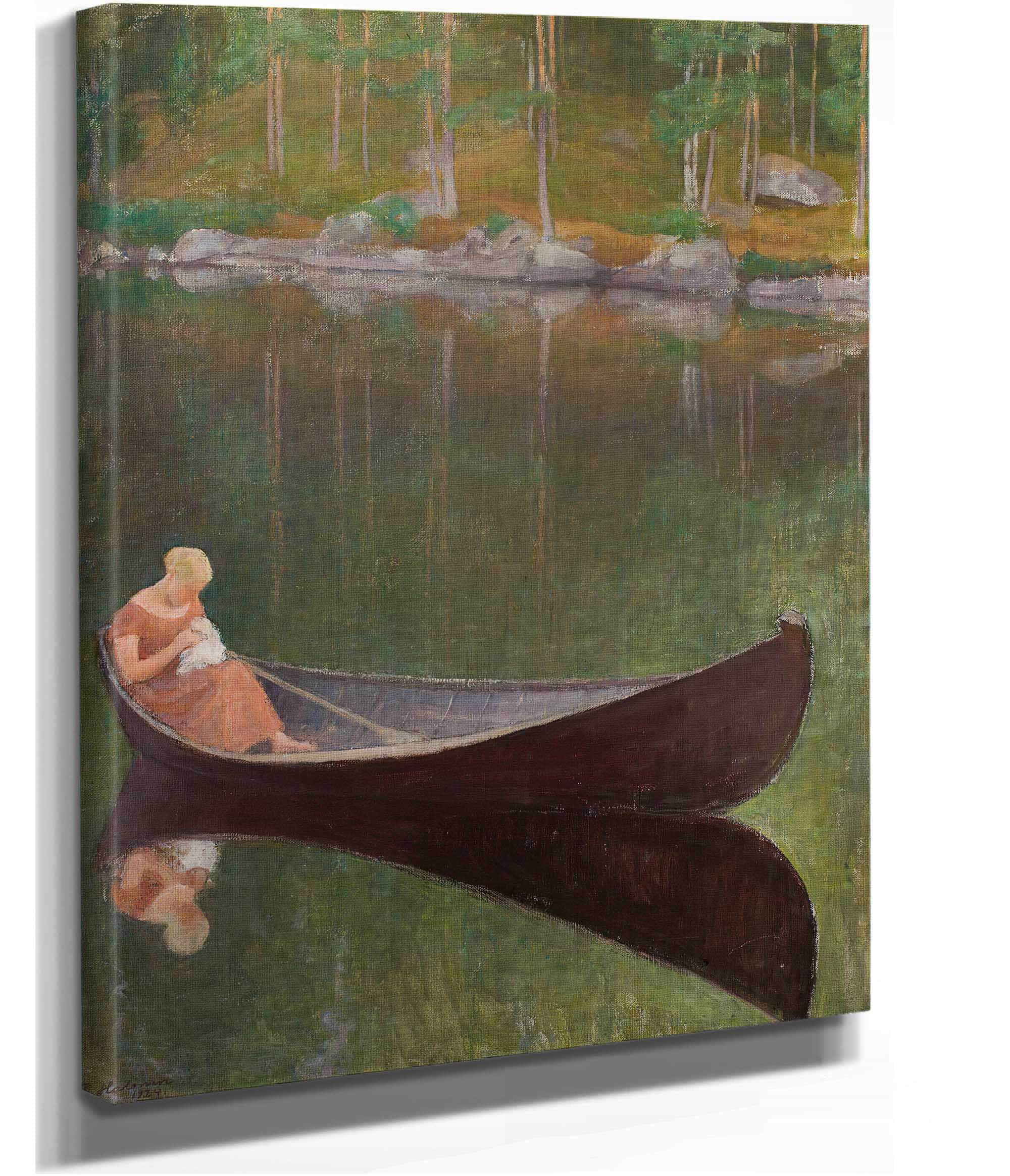 Woman In A Boat by Pekka Halonen