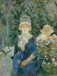 Woman In A Garden by Berthe Morisot
