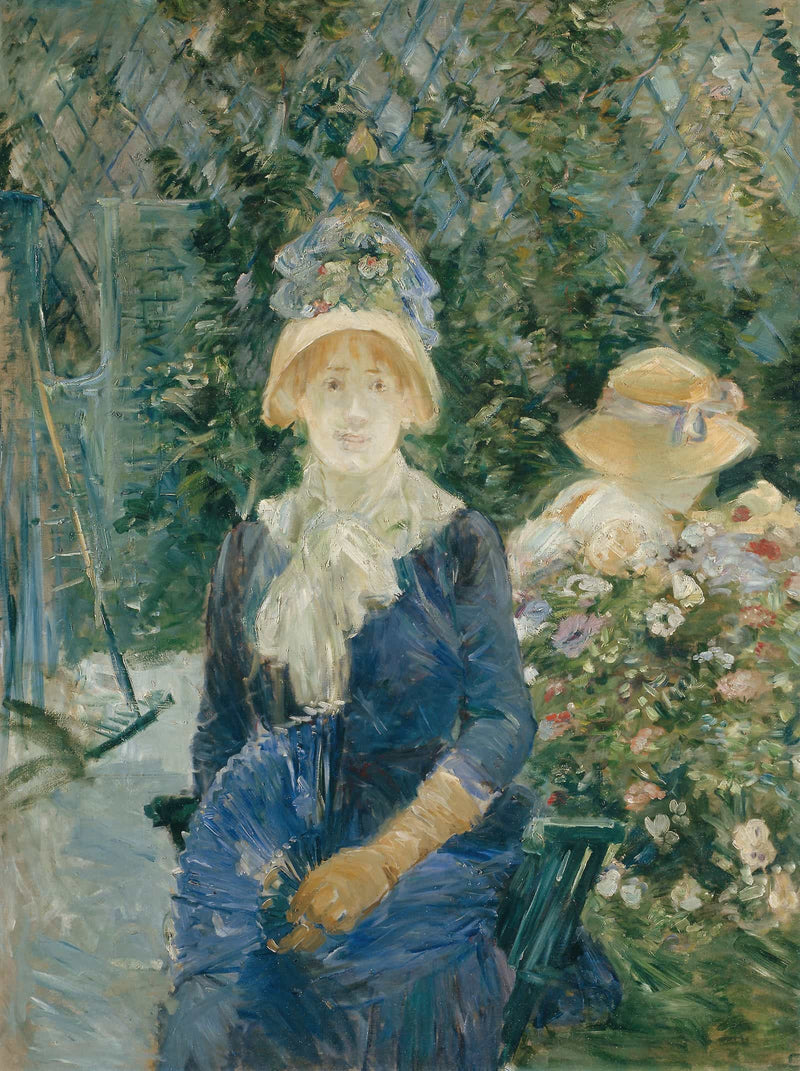 Woman In A Garden by Berthe Morisot