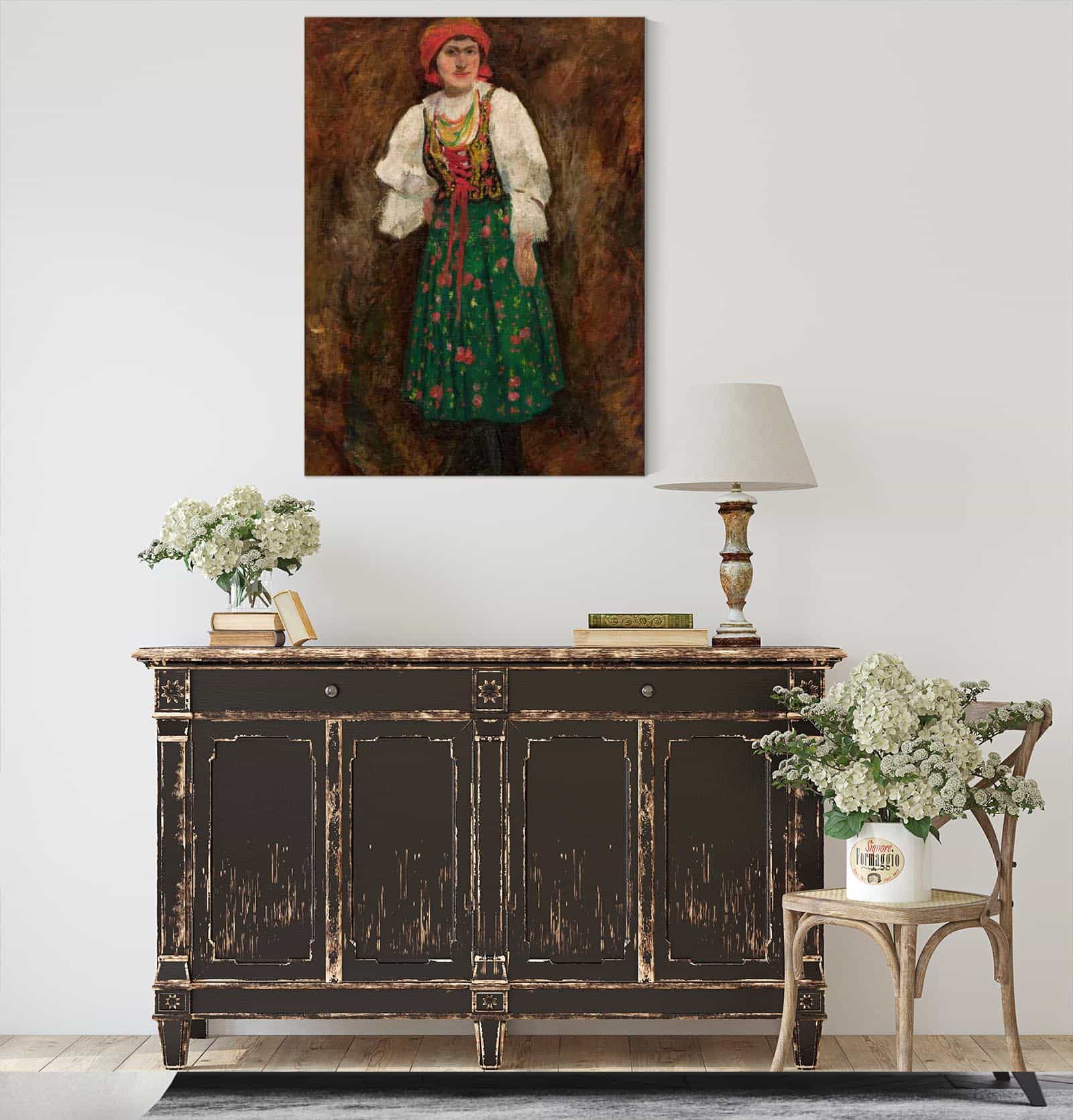 Woman In A Krakow Folk Costume by Tadeusz Makowski