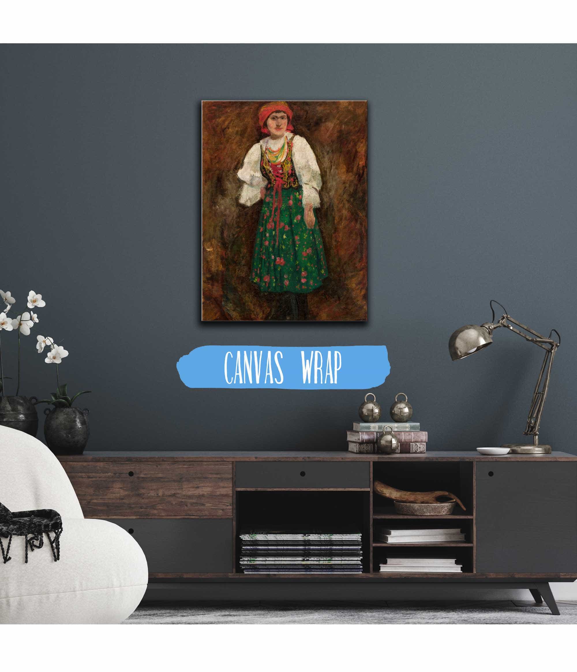 Woman In A Krakow Folk Costume by Tadeusz Makowski
