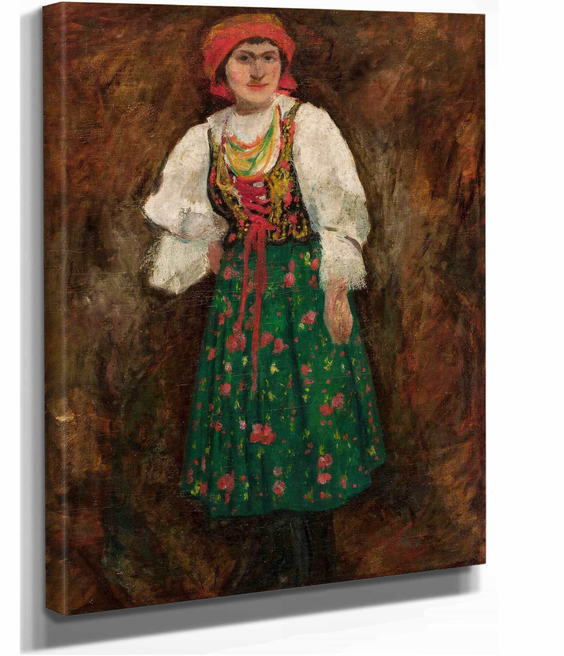 Woman In A Krakow Folk Costume by Tadeusz Makowski