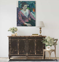 Woman In Front Of A Still Life By Cezanne by Paul Gauguin