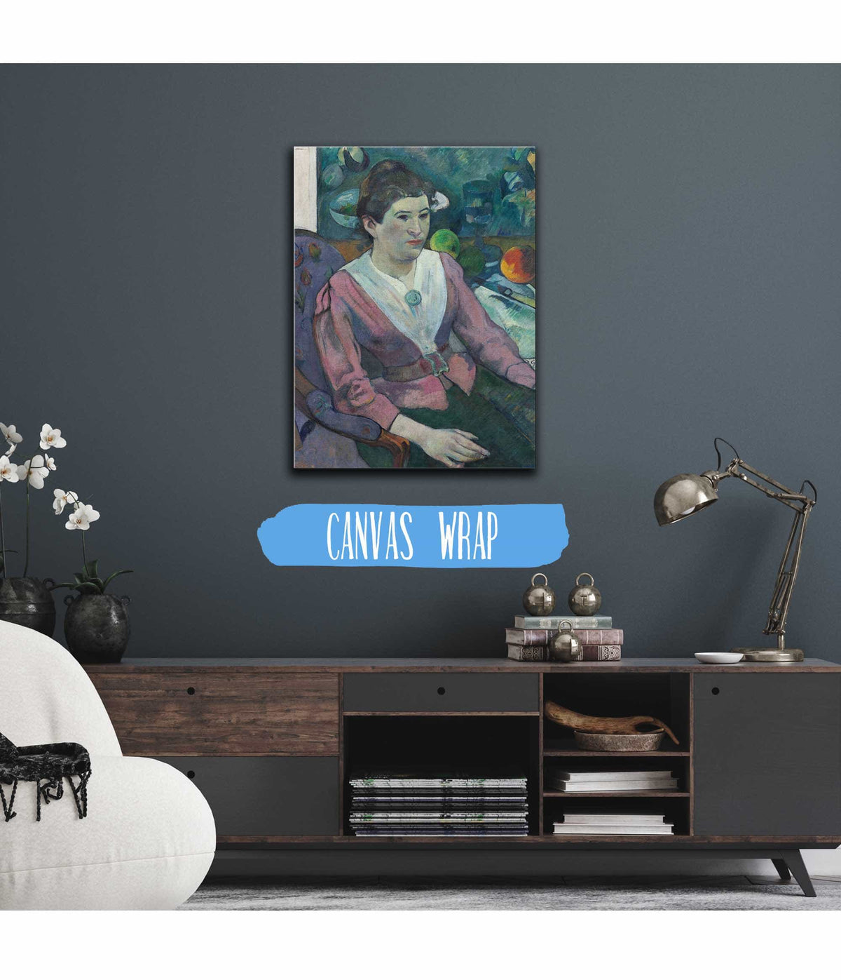 Woman In Front Of A Still Life By Cezanne by Paul Gauguin