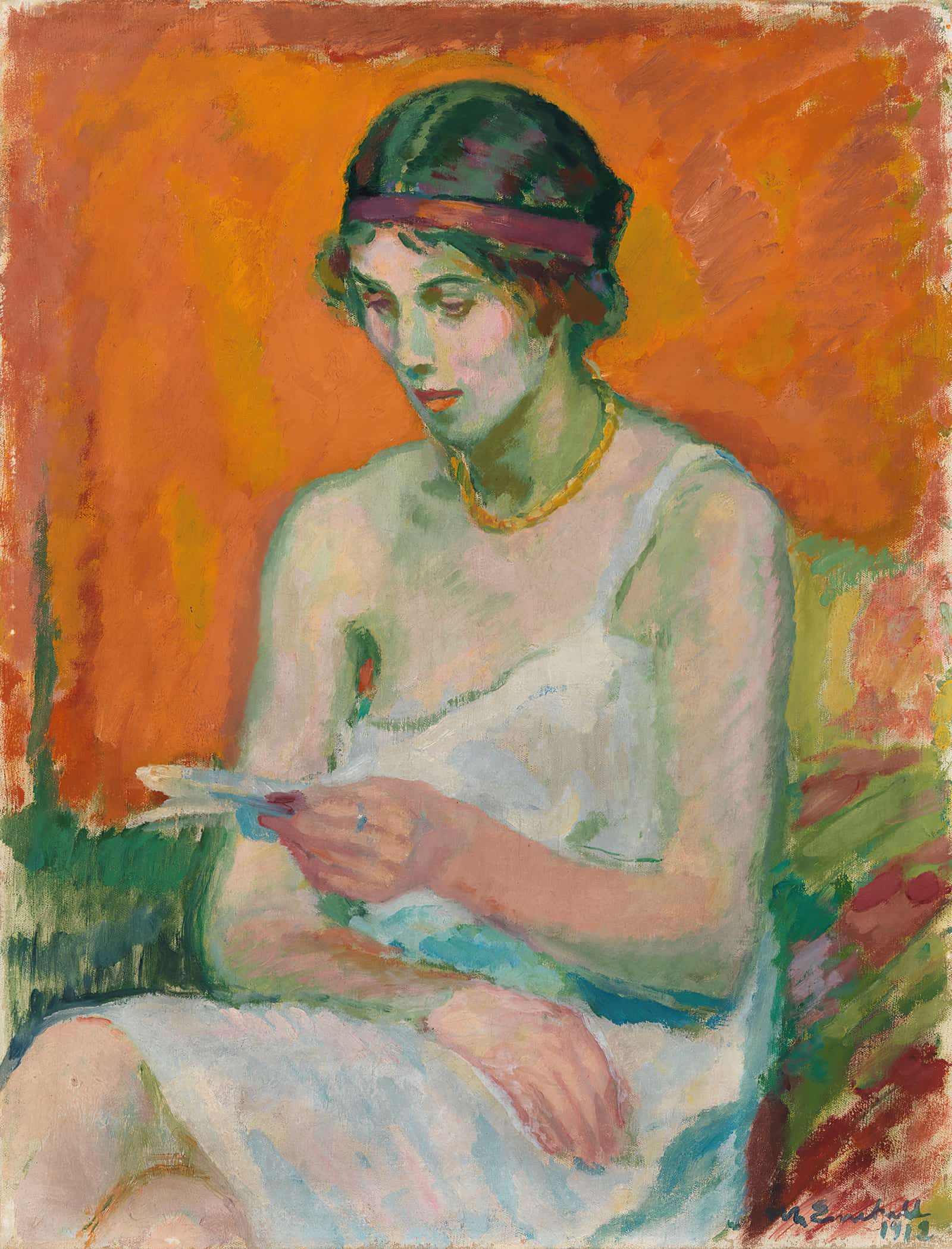 Woman In Her Petticoat by Magnus Enckell