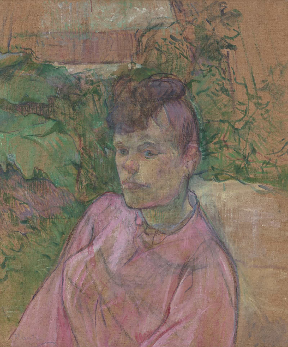 Woman In The Garden Of Monsieur Forest   by Henri De Toulouse Lautrec